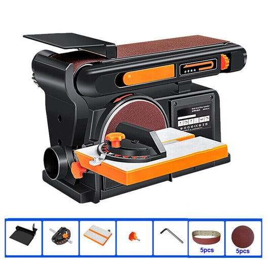 ya 17 Electric Belt Disc Sander Wood Sanding Machine Grinding Polishing Machine 220V