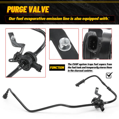 ya 5 8.7 For 2014-2019 Fiesta for Ford Fuel Vapor Vent Purge Valve VMV Hose 1.6L Non-turbo