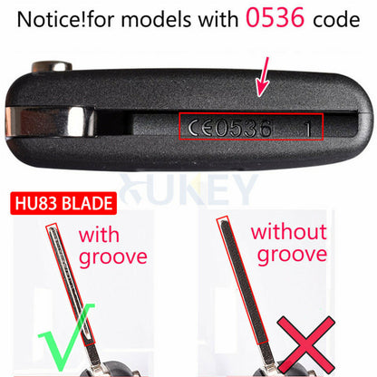 ya 5 8.7 CE0536 HU83 Blade Car Key Shell NEW for Peugeot 308 207 307 Key Remote Fob Case