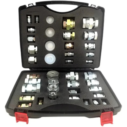 Excavator Maintenance Tests Hydraulic Pump Pressure Gauges Distribution Valves