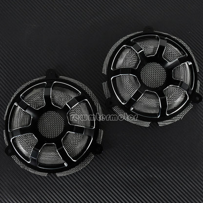 ya 5 8.7 Contrast Cut Front Speaker Grill Masks Cover Fit for Harley Touring CVO 2014-19
