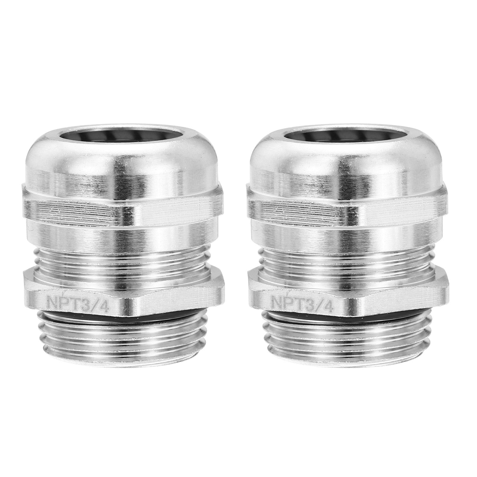 ya 5 8.7 2Pcs NPT3/4 Cable Gland 13-18mm Threaded Waterproof Connector Silver