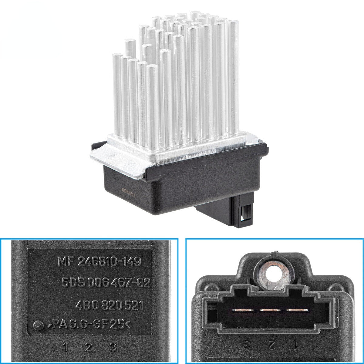 ya 11 6.6 HVAC Blower Motor Resistor for Audi A6 Quattro Allroad Quattro RS6 S6 4B0820521