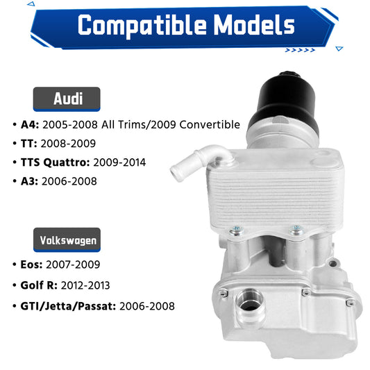ya 5 6.15 Alu for Mini um Engine Oil Cooler Filter Housing Kit Alu for Mini um for Audi A3 2006-2008