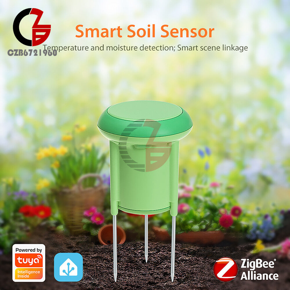 ya 26 Tuya Wireless Smart Zigbee3.0 Soil Tester Garden Moisture Sensor Temp Hygrometer