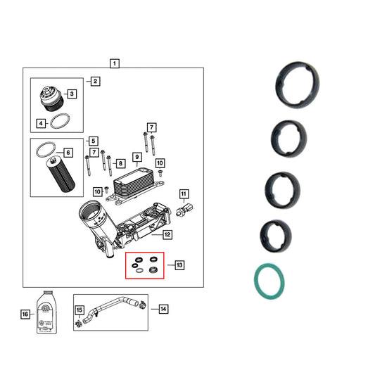 ya 5 6.16 Set of 5 Upper Intake Manifold Gaskets for Chrysler for Dodge for Ram for Jeep 3.6L Engine