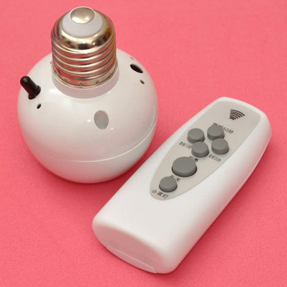 ya 14 Wireless IR Remote Control E27 Light Bulb Holder Dimmable Timer Night Light Base