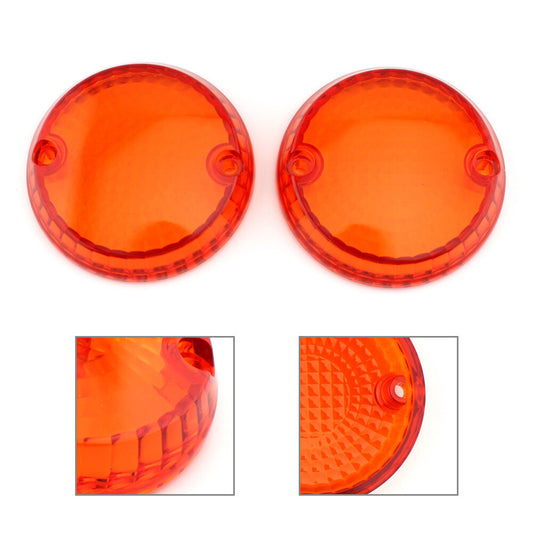 ya 4 6.17.2 2pcs Turn Signal Lens Cover for Kawasaki Vulcan 1500 Classic Mean Streak Amber