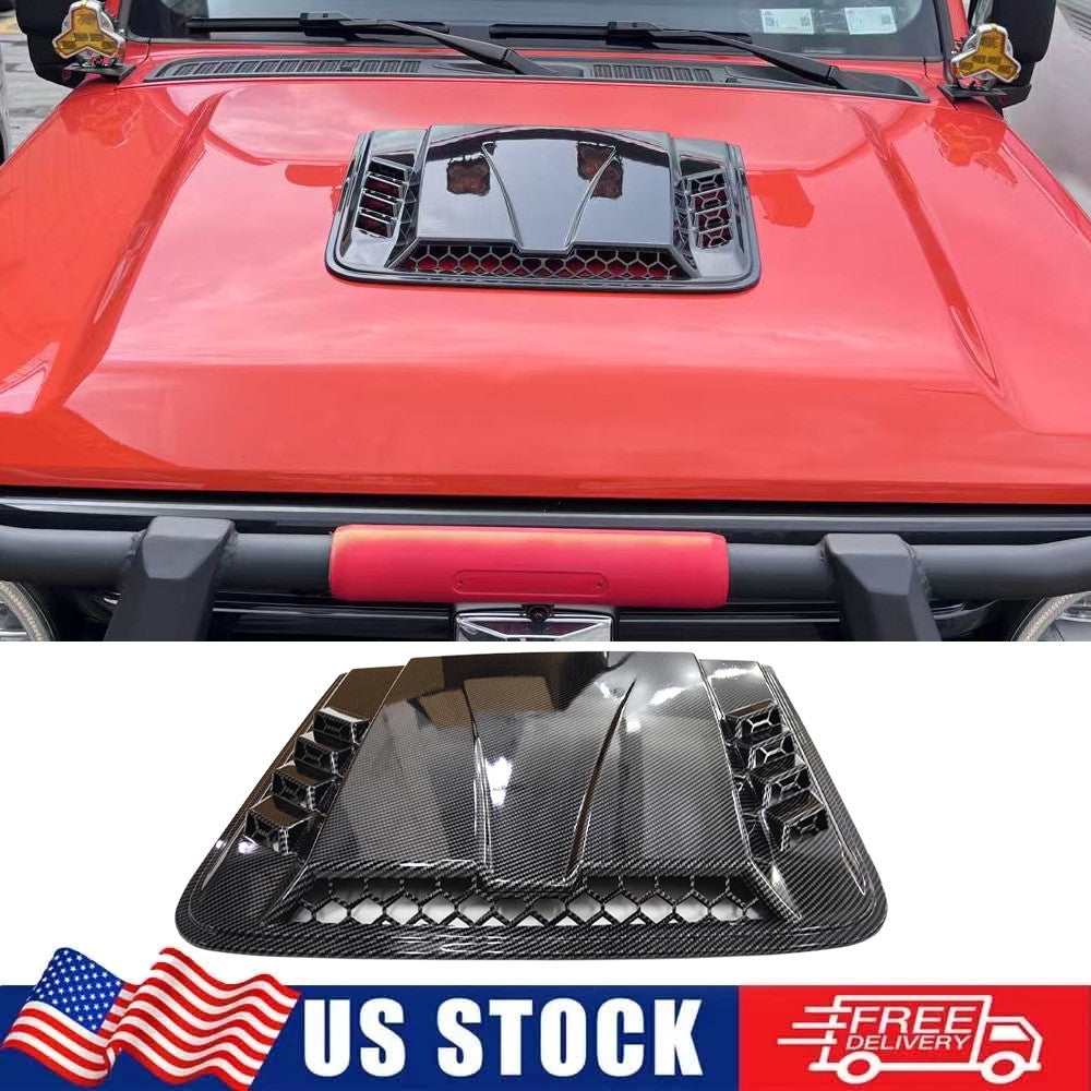 ya 1 6.30 for for Dodge for Ram 1500 2500 3500 Air Flow Hood Scoop Vents Bonnet Cover Carbon Look