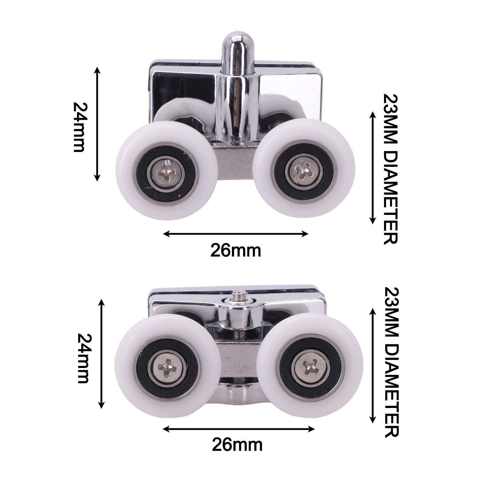 ya 14 Replacement 8PCS Shower S n Door Rollers Runners for Top and Bottom Use