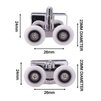 ya 14 Replacement 8PCS Shower S n Door Rollers Runners for Top and Bottom Use