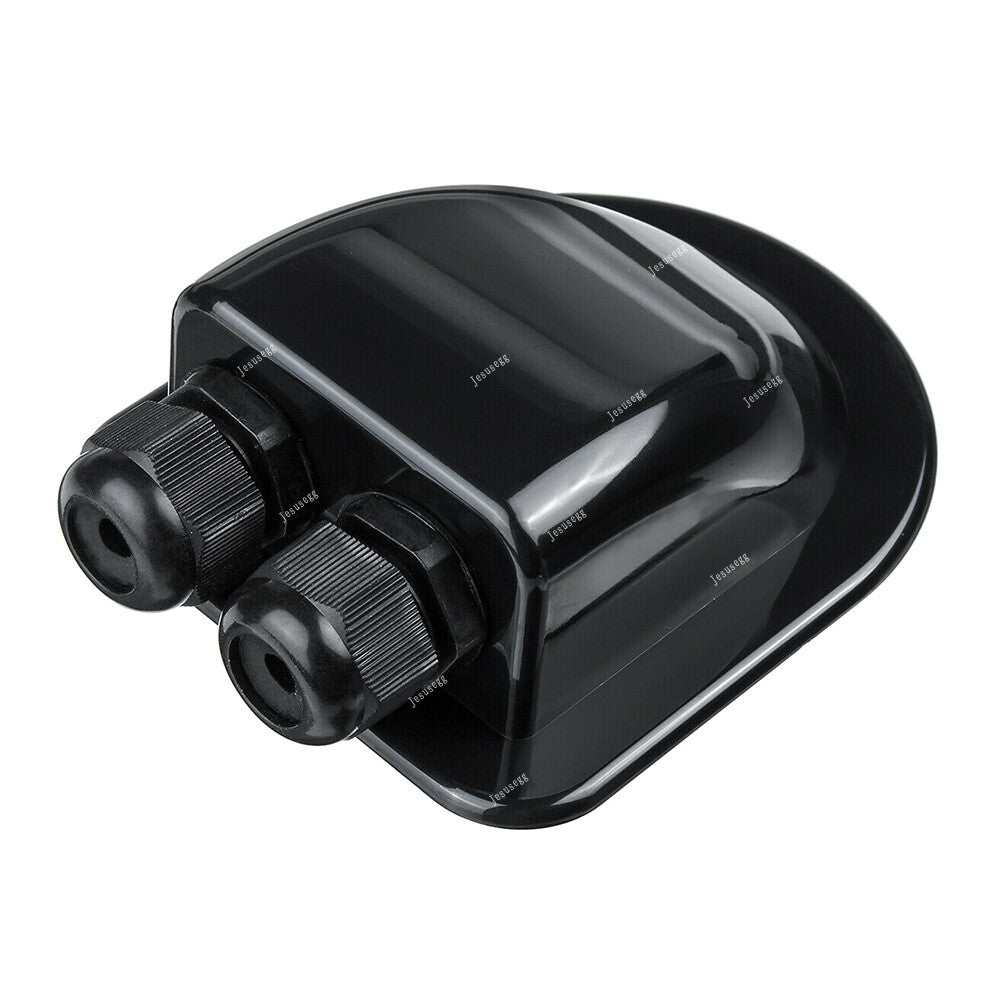 ya 1 7.9 Roof Top Solar Panel Double Cable Entry Gland Box For Camper Caravan Boat Black