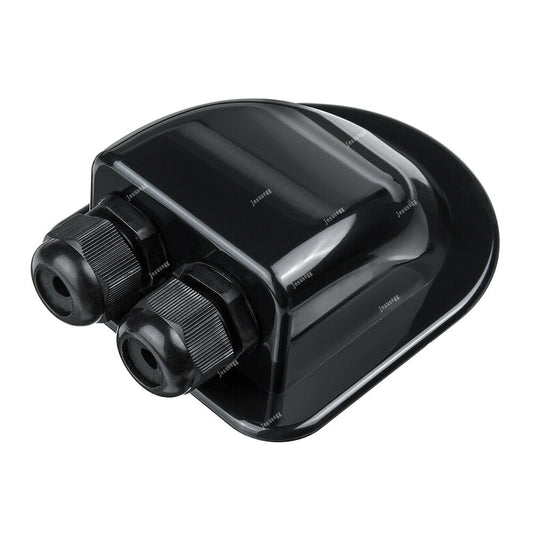 ya 1 7.9 Roof Top Solar Panel Double Cable Entry Gland Box For Camper Caravan Boat Black