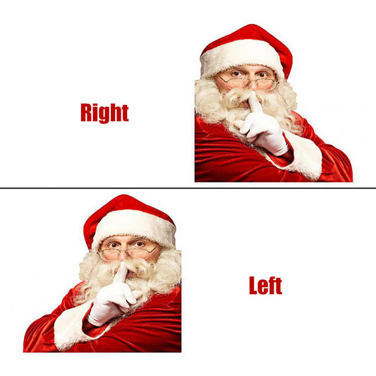 ya 1 7.8 A Pair Santa Claus Christmas Funny Decal Left&Right Car Window Sticker 30*30cm
