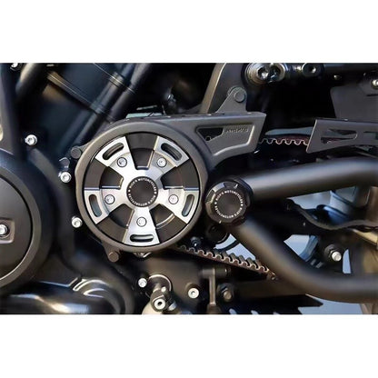 ya 5 8.7 Left Sprocket Cover Pulley Cover For Sportster S 1250 RH1250 Nightster 975 RH975