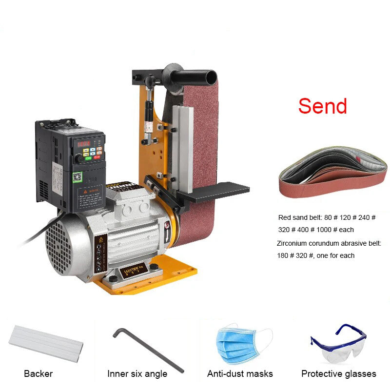 ya 17 1500W Belt Sander Adjustable Speed Metal Woodworking Grinder Electric ener