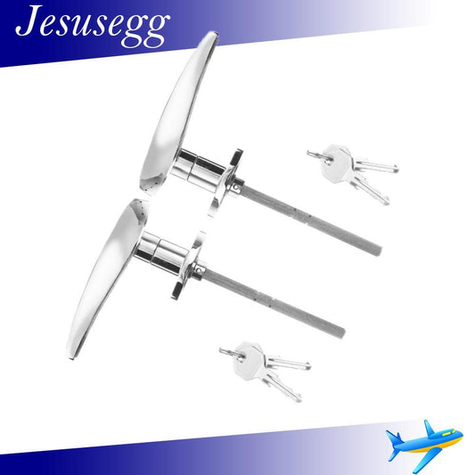ya 13 5.27 2X Outside Locking Door Handles & 4 Keys Chrome For Model 18 Model 40 1932-1934