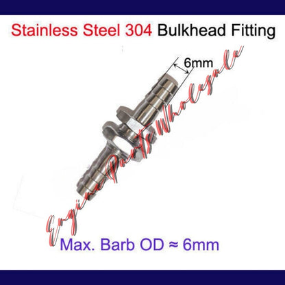ya 18 7.29 Stainless Steel Bulkhead Fitting Barb Tube Connector Bulk Inch1015