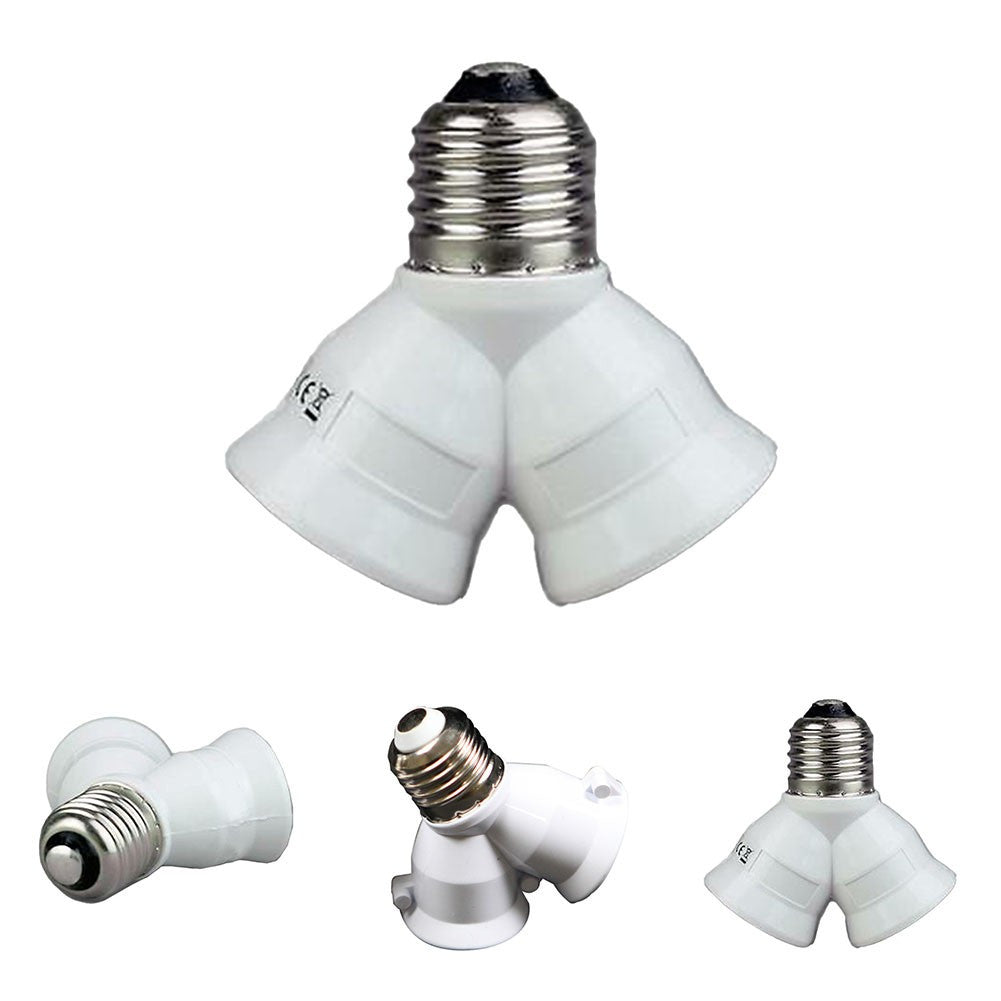ya 14 E27 To 2E27 Lamp Holder One Point Two Adapter Light Bulb Base Stand Holder