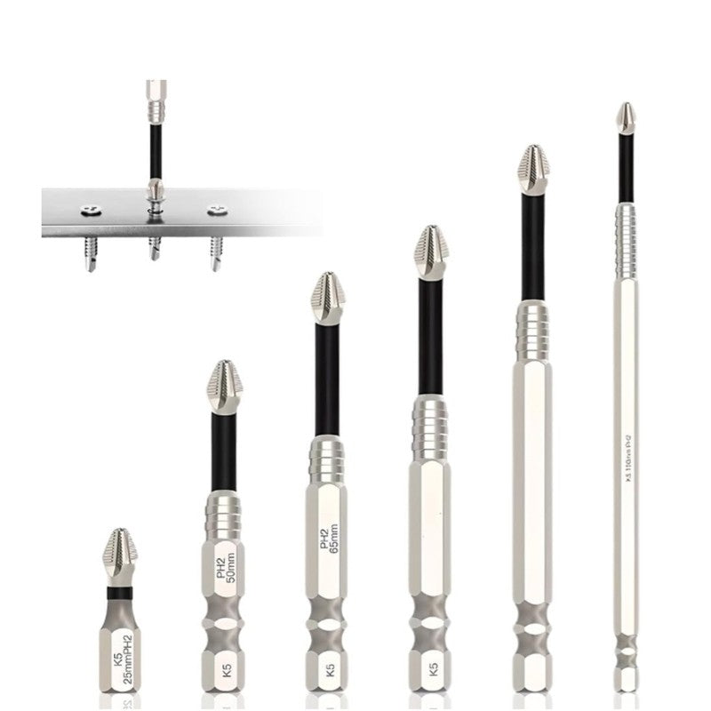 ya 26 Heavy Duty Screwdriver Drill Bit 6Pcs For Electric Manual Impact Driver