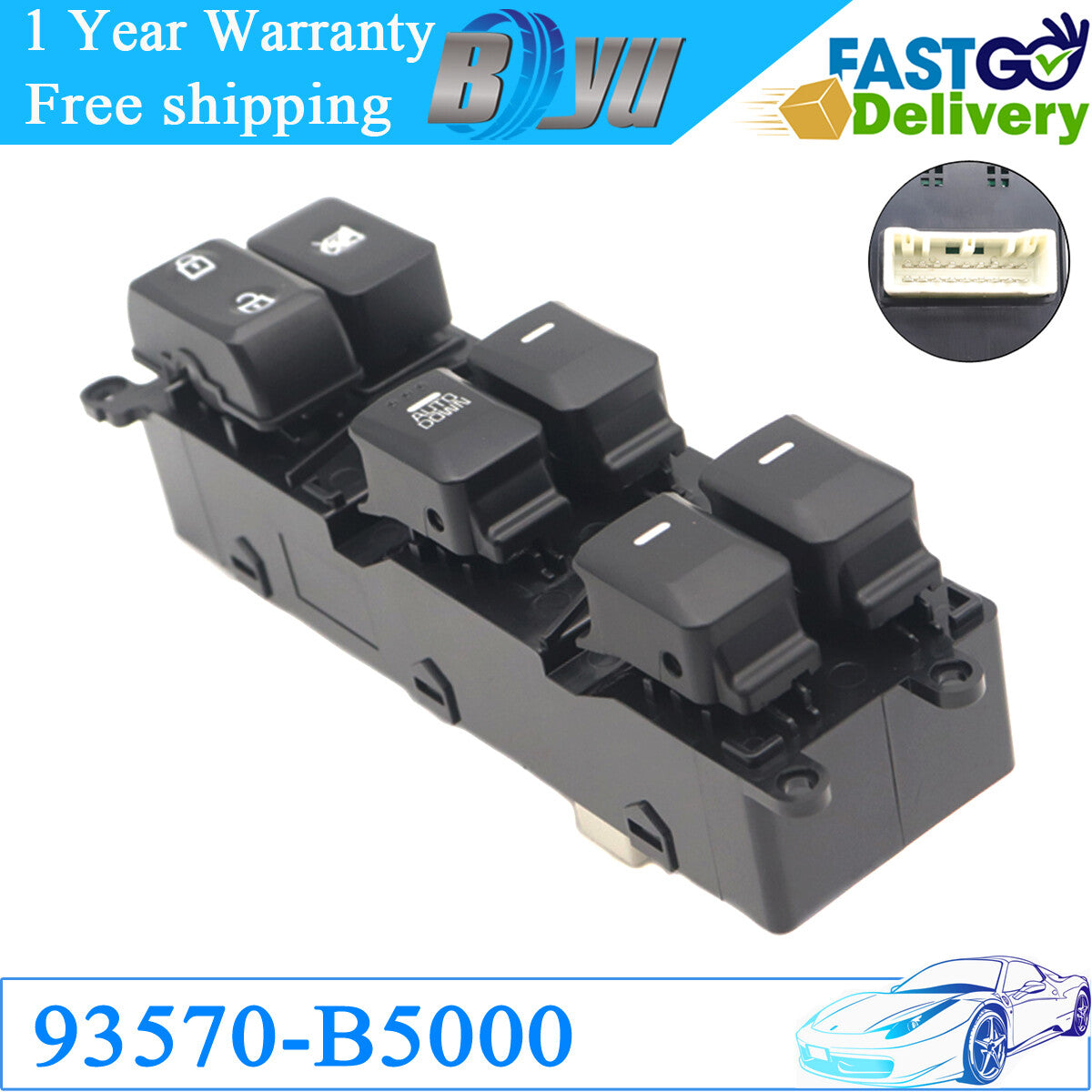 ya 3 6.25.2 New Power Window Master Switch Fit for Kia Forte Cerato K3 2014-2017 93570-B5000