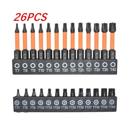 ya 26 26Pcs Torx Screwdriver Tamper Proof Security Drill Bit Set for Electric Drill