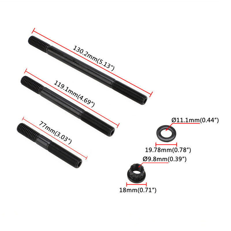 ya 5 8.7 279.1004 Cylinder 12 Point Head Stud Kit for Chevy BBC 454 For Aluminum Heads