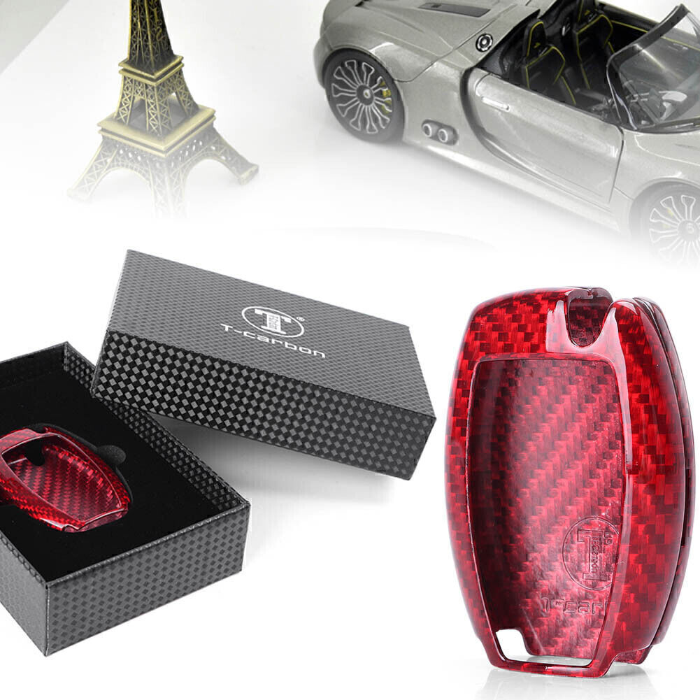 ya 5 6.16 Car Remote for Smart Key Fob Shell Cover Case for Mercedes-benz Carbon Fiber Black