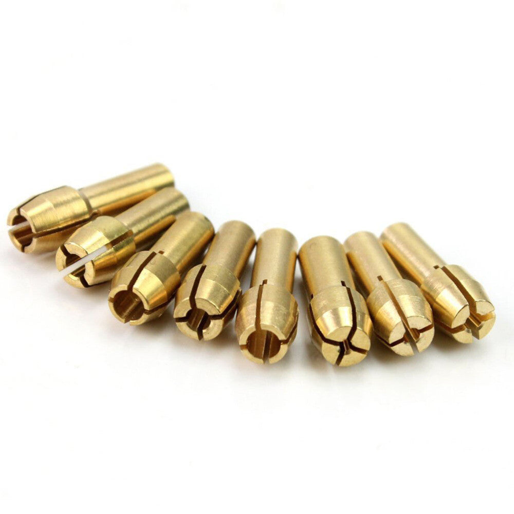 ya 14 8PCS Collet Rotary Tools Collet Hand Tool Electric Grinding Copper Chuck