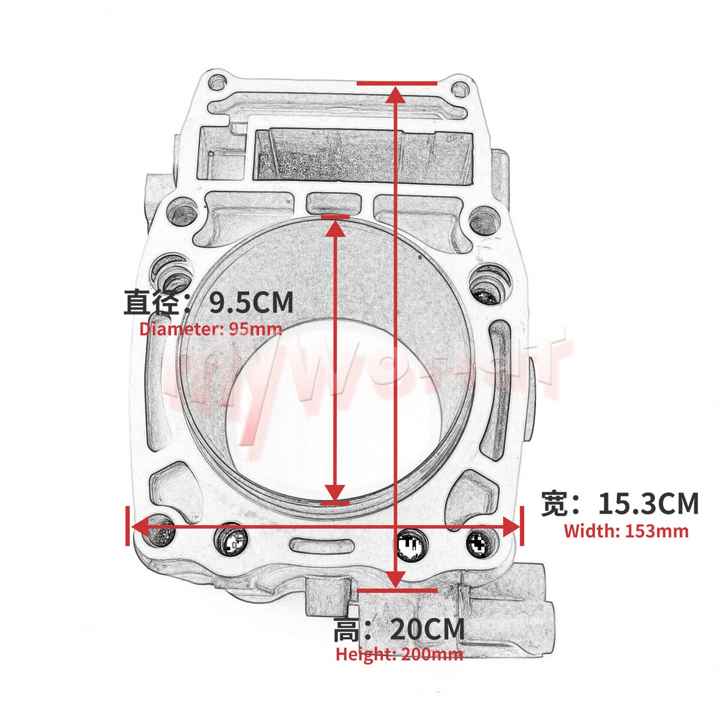 ya 2 7.15 Fit for Polaris Sports for MAN 500 1996-13 Cylinder Piston Gasket Top End Rebuild Kit