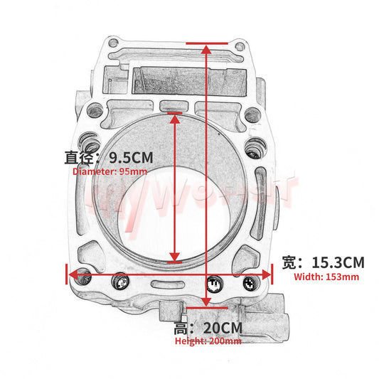 ya 2 7.15 Fit for Polaris Sports for MAN 500 1996-13 Cylinder Piston Gasket Top End Rebuild Kit