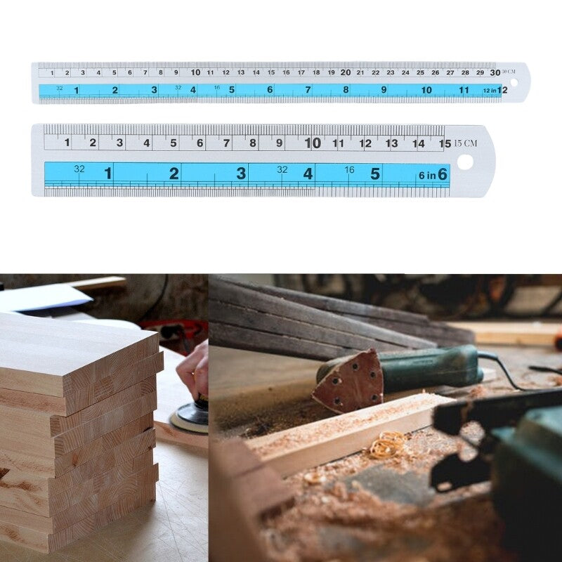 ya 14 6in & 12in Straight Edges Ruler Stainless Steel Ruler for DIY Projects Crafting