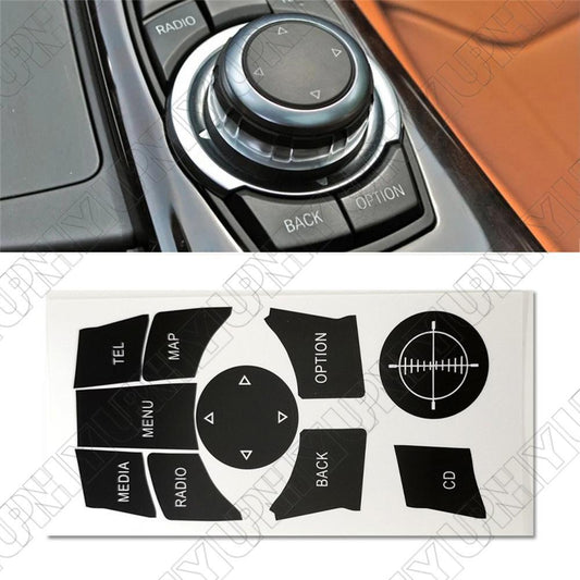 ya 13 1 Set Button Repair Decal Stickers for BMW 3 Series E90 E92 E93 iDrive 2009-2011