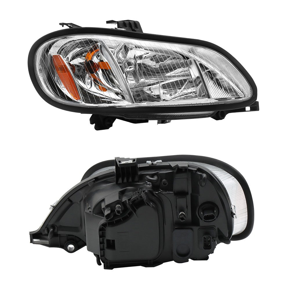 ya 16 White Headlight Assembly For Freightliner M2 2004-2013 Compatible Chrome Pair