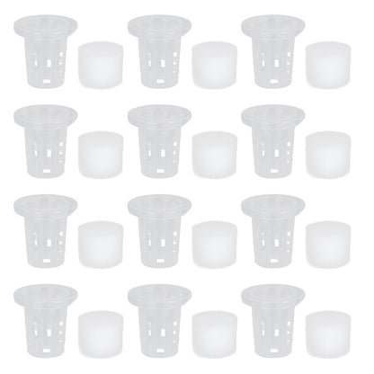 ya 14 100 Pcs Hydroponic Plant Growing Baskets Plastic Cotton Soilless Containers