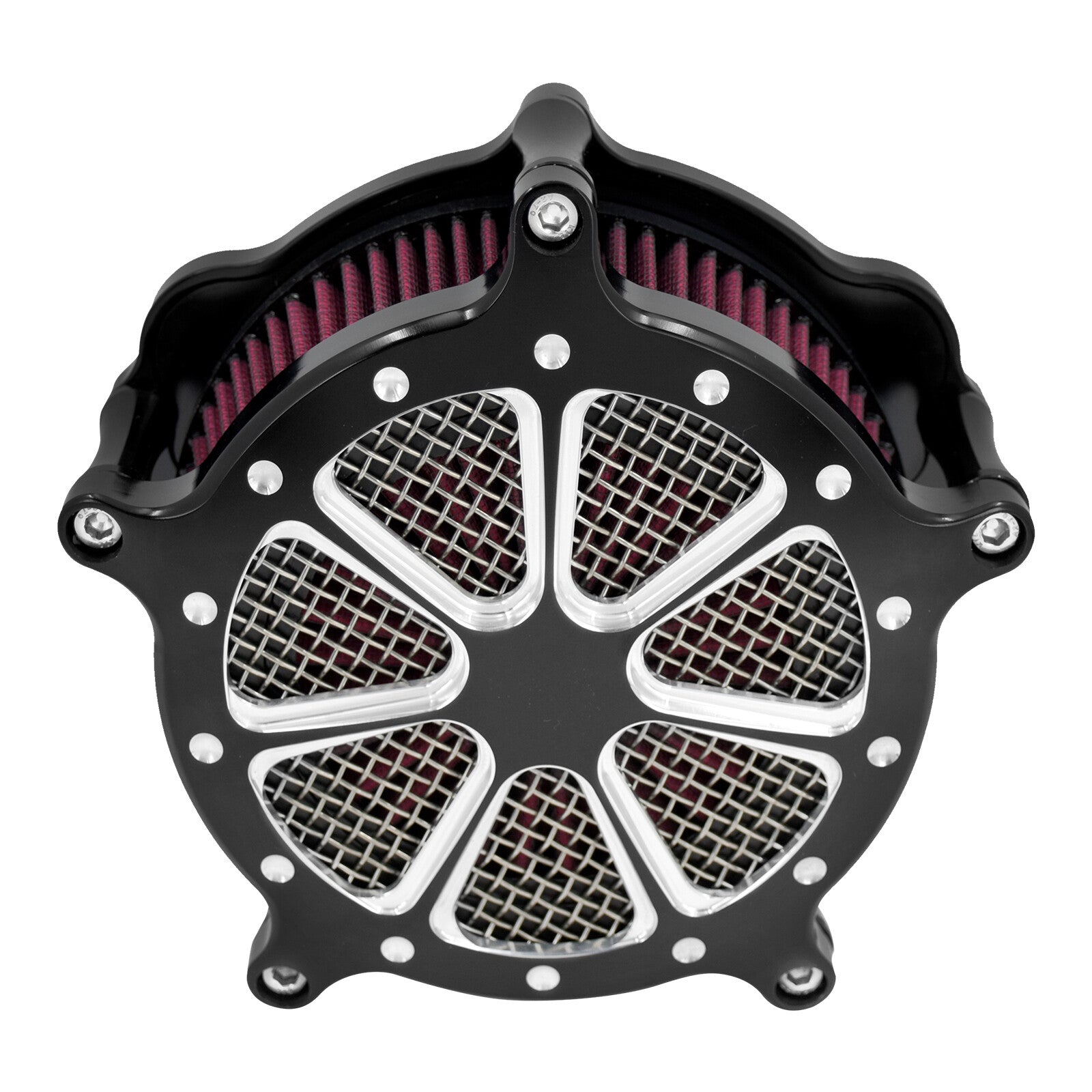 ya 8 5.26 Black Air Cleaner Filter Red Intake for Harley Sportster 883 1200 48 72 04-2022