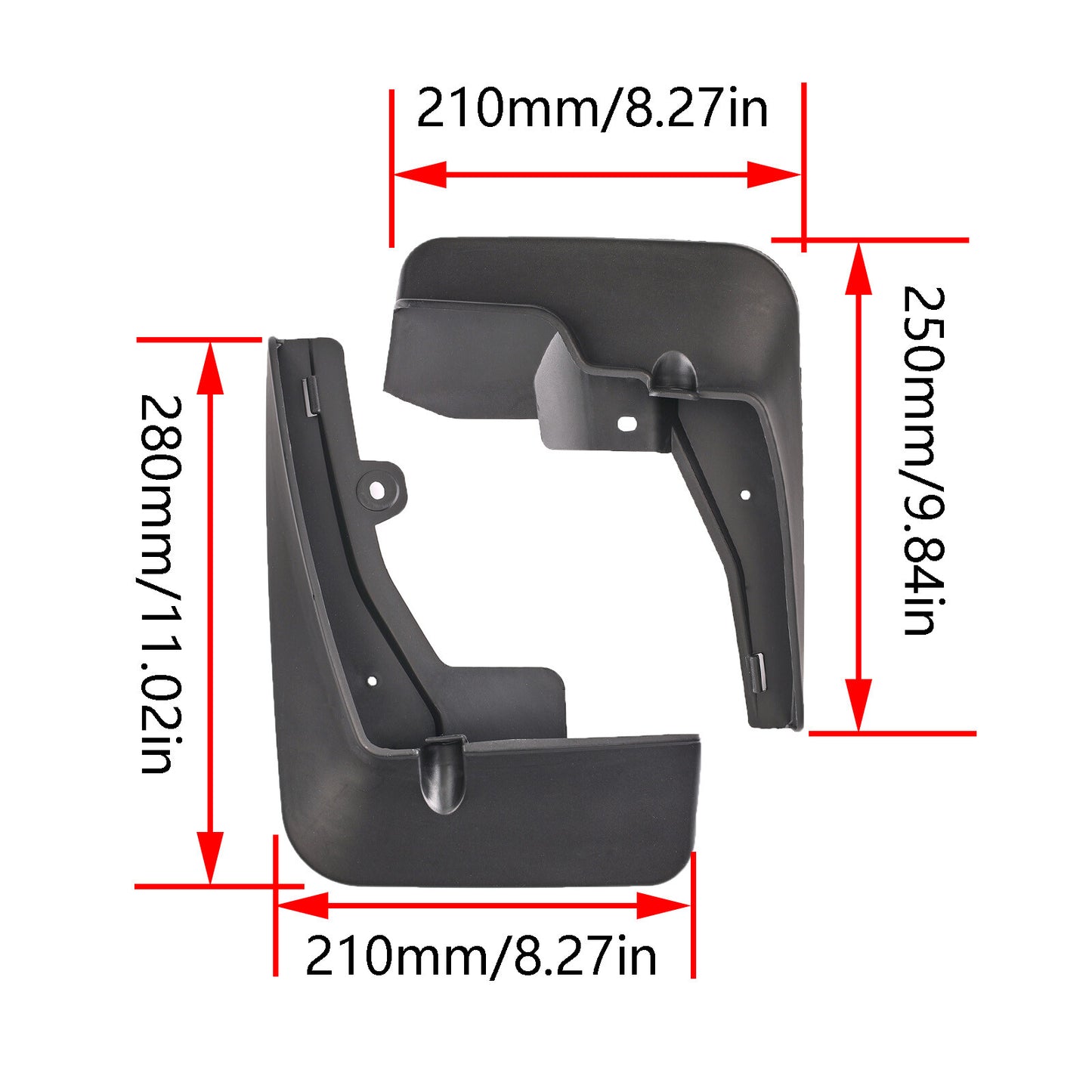 ya 5 8.7 4X for Peugeot 2008 2019-2023 front rear Splash Guard mudguard mud flap guards