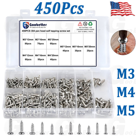 Phillips Pan/Round Head Self Tapping Screw Sheet Metal Screw Stainless Steel A2