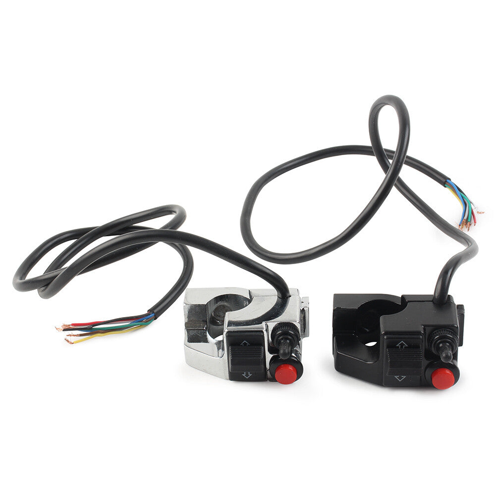ya 1 7.4 Motorcycle Switch Handlebar Mount Button Horn Turn Signal Fog Light Headlight