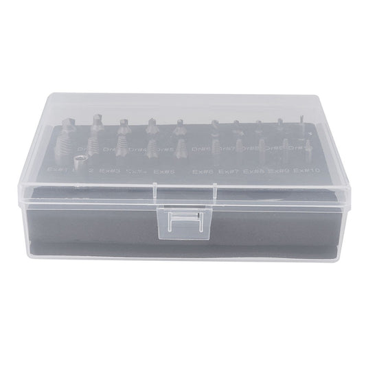ya 25 22Pcs Stripped Screw Extractor Drill Bit Set Damaged Broken Screw Removal