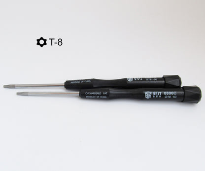 ya 26 10pcs BEST 8800C-50 T8 Torx Pision Screwdriver Repair Fixing Open Tool