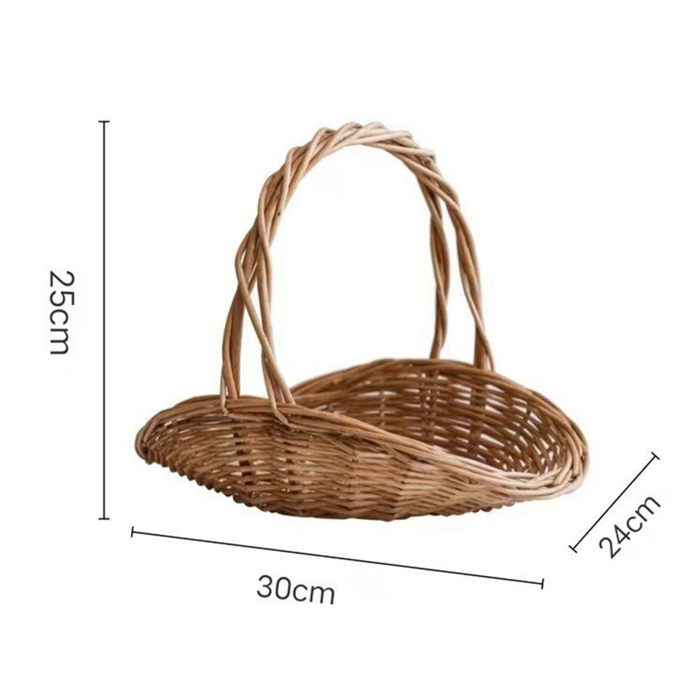 ya 15 10.20 Natural Willow Basket for Fruit Storage Picnic Carrying