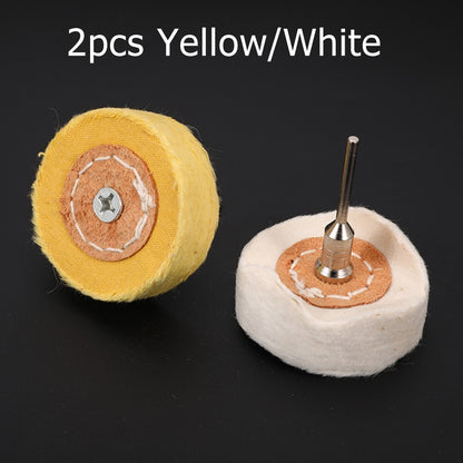 ya 17 2 Polish Cloth Wheel 3mm Shank Brush Head Buffing Attachment For Rotary Tools.