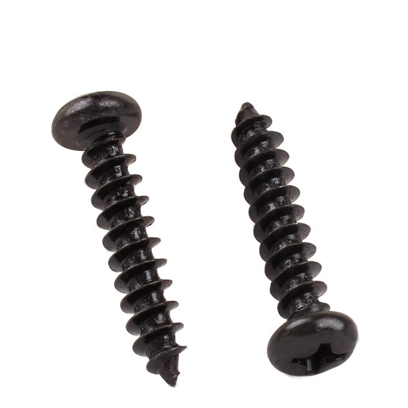 M2.8 M3 M3.5 M4 Black Steel Phillips Pan Head Self Tapping Screws Sheet Metal