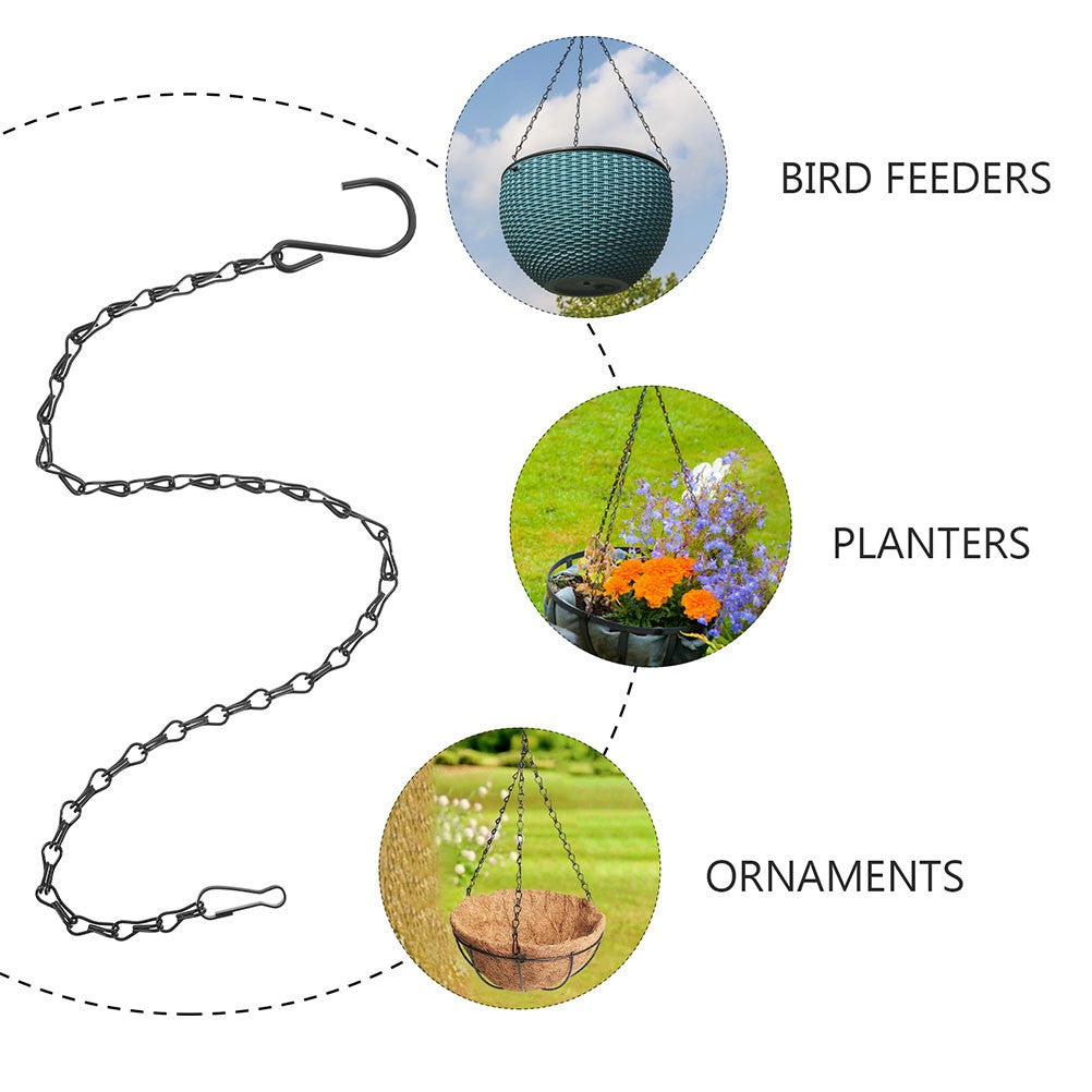 ya 14 6 Pcs Hanging Planters Basket Hooks Chains Flower Pot Hanger Hangers for Pots