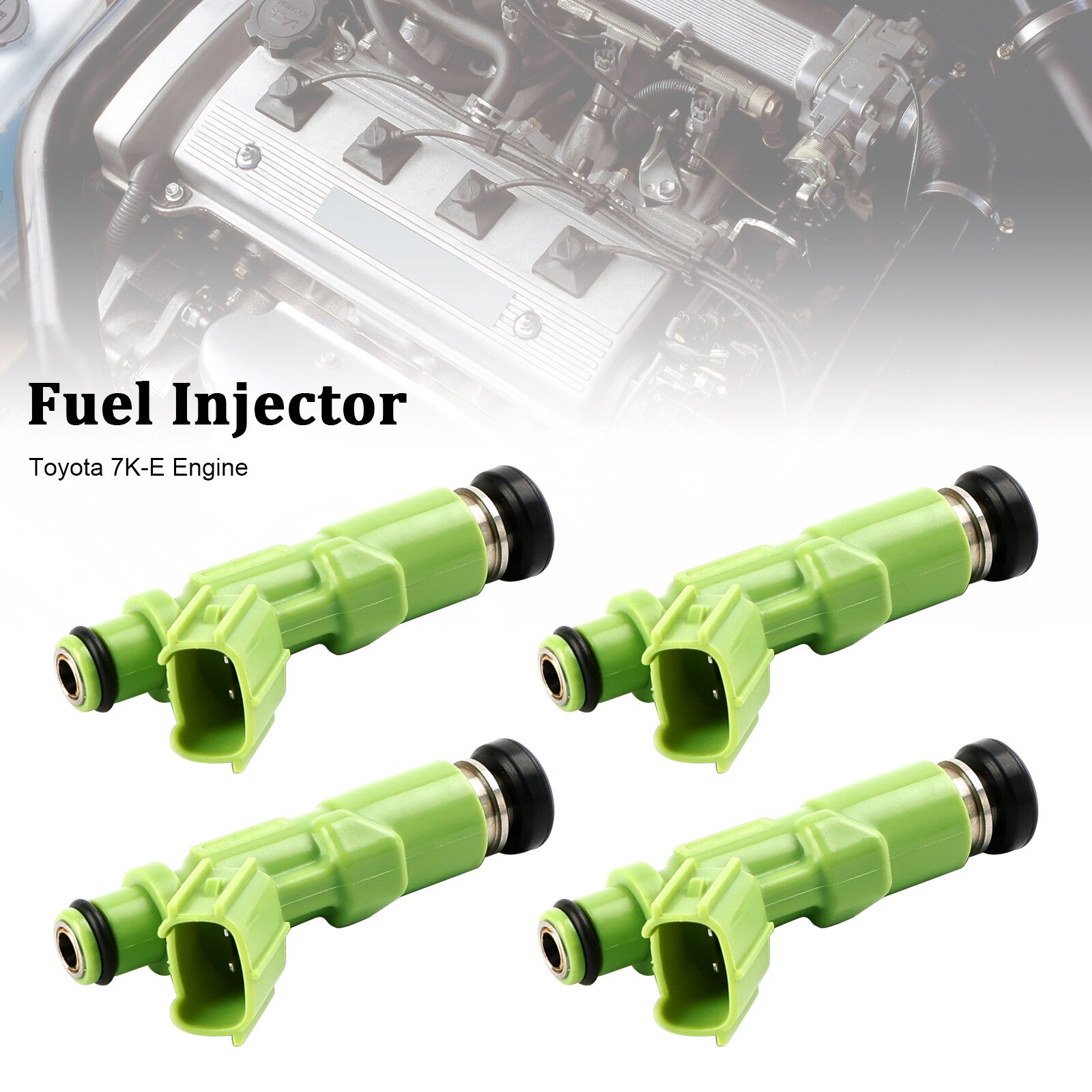 ya 1 8.5.1 4PCS Fuel Injector 23250-13030 for 7K-E Engine 23209-13030