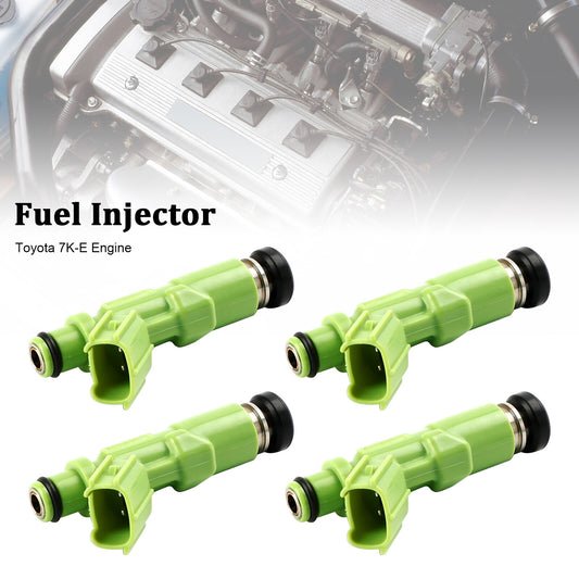 ya 1 8.5.1 4PCS Fuel Injector 23250-13030 for 7K-E Engine 23209-13030