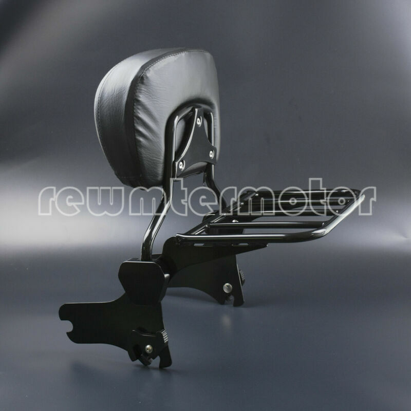 ya 3 6.25.3 Detachable Backrest Sissy Bar Luggage Rack Fit for Harley Road King Glide 2008