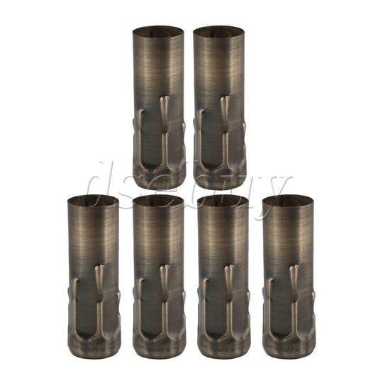 ya 14 6x Bronze Chandelier Candle Light Covers Sleeves Base E14 Socket 25mm Dia