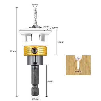 ya 14 Complete Countersink Drill Set with Depth Stop Feature for Woodworking Tasks